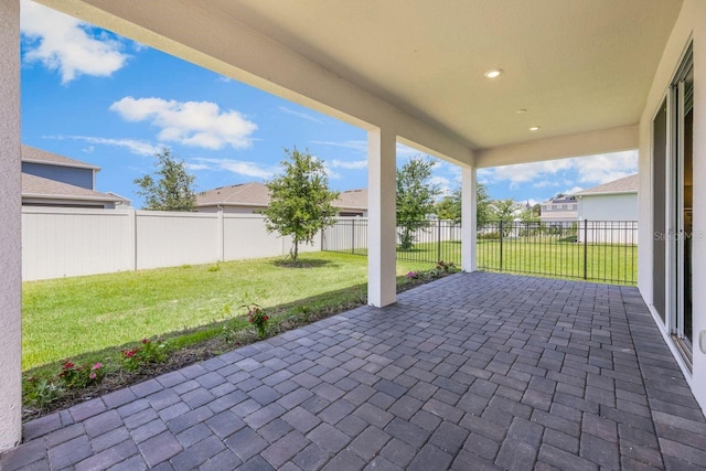 view of patio / terrace featuring a fenced backyard