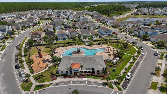 aerial view featuring a residential view