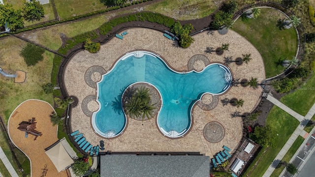 birds eye view of property