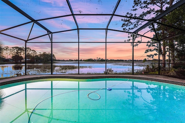 516 Fort Smith Blvd, Deltona, FL 32738 - outdoor pool with a water view and glass enclosure