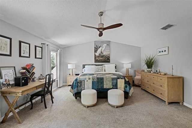 4027 Lakeside Reserve Ct, Orlando, FL 32810 - bedroom with a textured ceiling, visible vents, and carpet