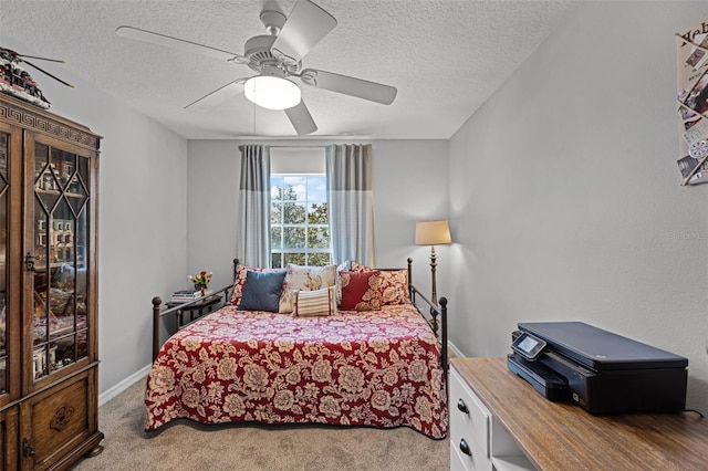4027 Lakeside Reserve Ct, Orlando, FL 32810 - carpeted bedroom featuring a ceiling fan and a textured ceiling