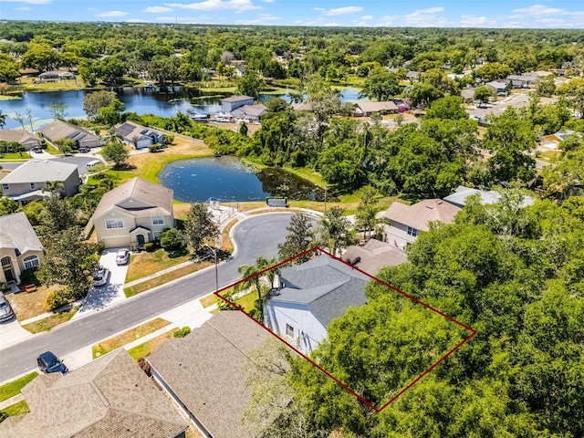 4027 Lakeside Reserve Ct, Orlando, FL 32810 - drone / aerial view with a water view and a residential view