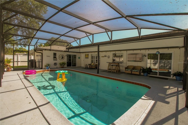 1529 Glastonberry Rd, Maitland, FL 32751 - view of swimming pool featuring a patio and a lanai