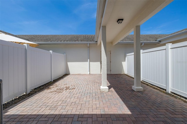 view of patio / terrace with fence