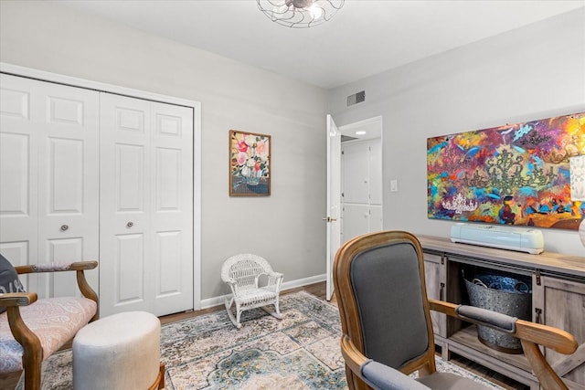 2105 Fosgate Dr, Winter Park, FL 32789 - office featuring baseboards, visible vents, and wood finished floors