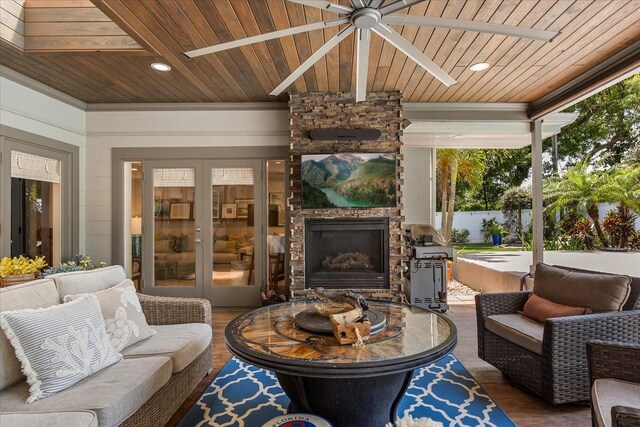 2105 Fosgate Dr, Winter Park, FL 32789 - sunroom / solarium featuring french doors