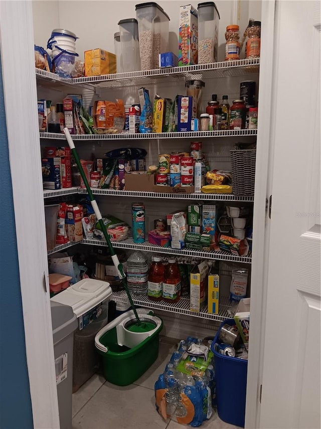 view of pantry