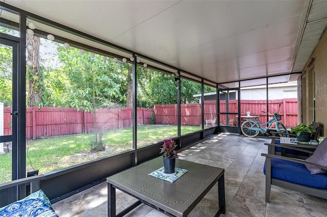 view of sunroom