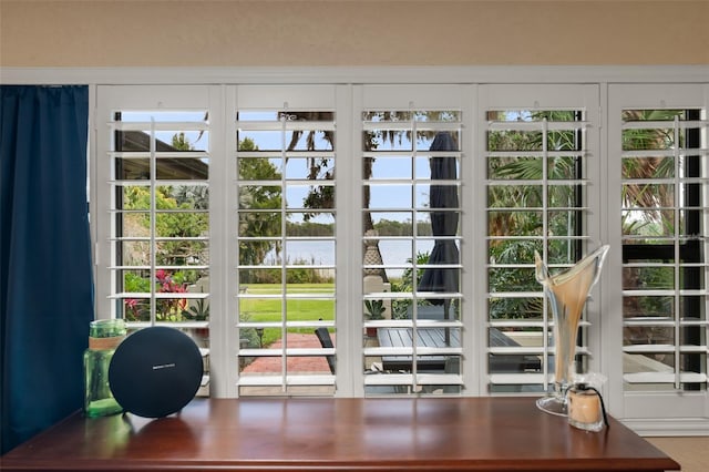 195 E Faith Ter, Maitland, FL 32751 - doorway to outside with a water view
