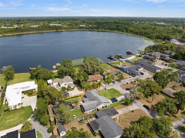195 E Faith Ter, Maitland, FL 32751 - bird's eye view with a water view, a residential view, and a wooded view