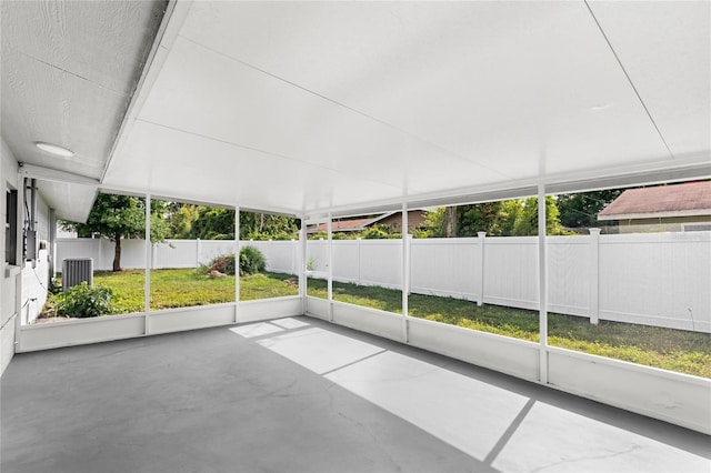 unfurnished sunroom featuring a healthy amount of sunlight