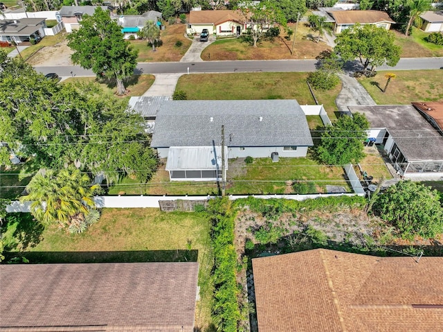 bird's eye view with a residential view