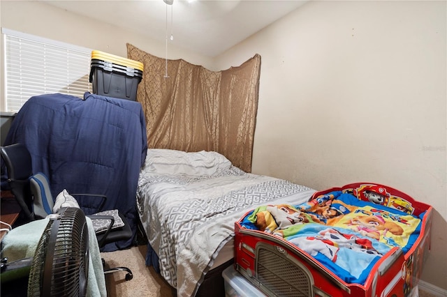 view of carpeted bedroom