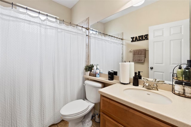 full bathroom with vanity and toilet