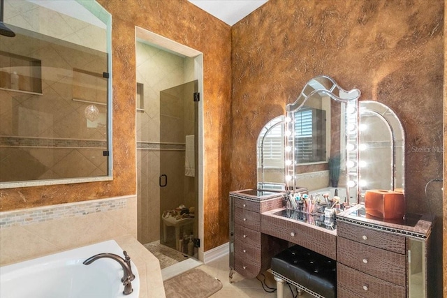 11502 Waterstone Loop Dr, Windermere, FL 34786 - bathroom with a stall shower, a bath, and vanity