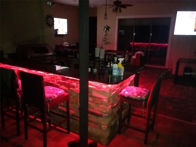 11502 Waterstone Loop Dr, Windermere, FL 34786 - bar featuring ceiling fan