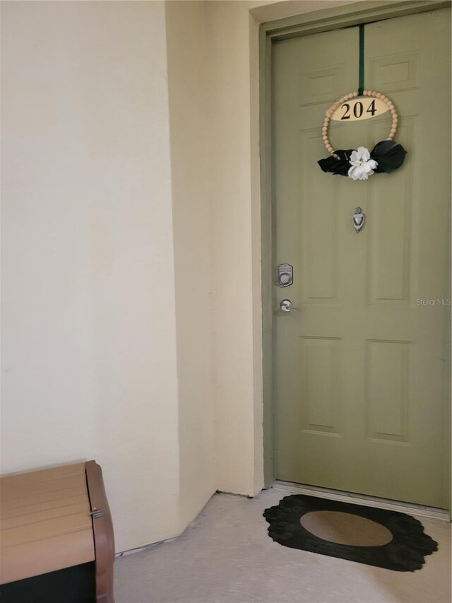 view of doorway to property