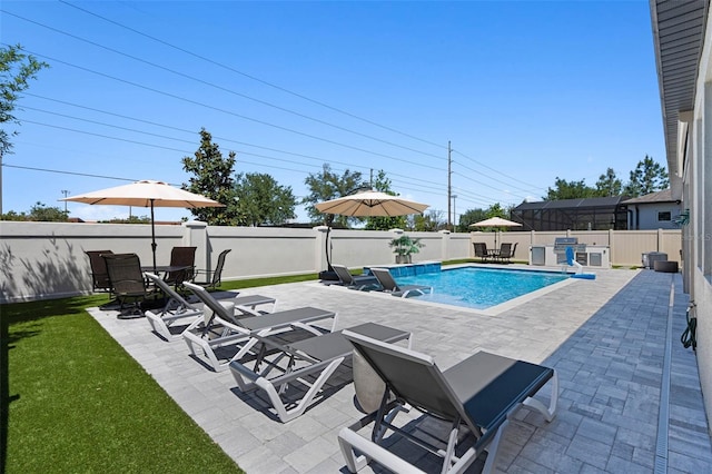 3332 Lone Cypress Pt, Oviedo, FL 32765 - view of swimming pool featuring a fenced backyard and a patio area
