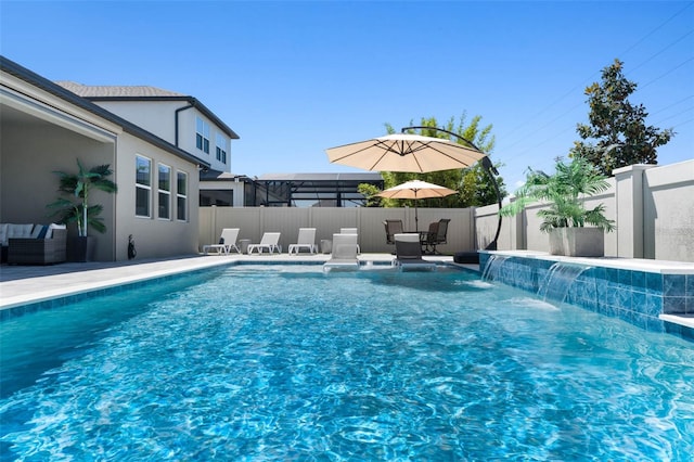 3332 Lone Cypress Pt, Oviedo, FL 32765 - view of pool featuring a fenced backyard and a patio area