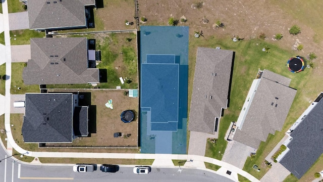 aerial view with a residential view