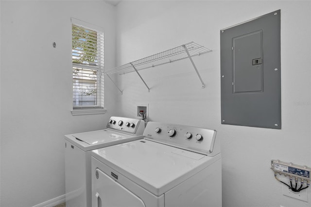 1821 San Jacinto Cir, Sanford, FL 32771 - laundry room featuring laundry area, washer and clothes dryer, and electric panel