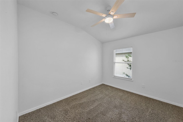 1821 San Jacinto Cir, Sanford, FL 32771 - carpeted spare room featuring baseboards, ceiling fan, and lofted ceiling