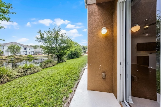 1821 San Jacinto Cir, Sanford, FL 32771 - view of yard with a residential view, fence, and a water view