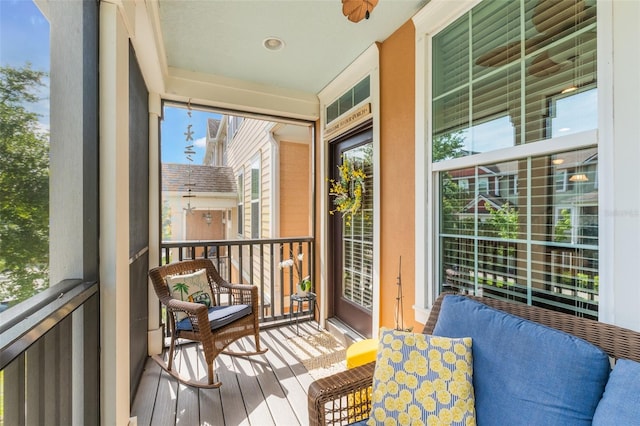 view of sunroom