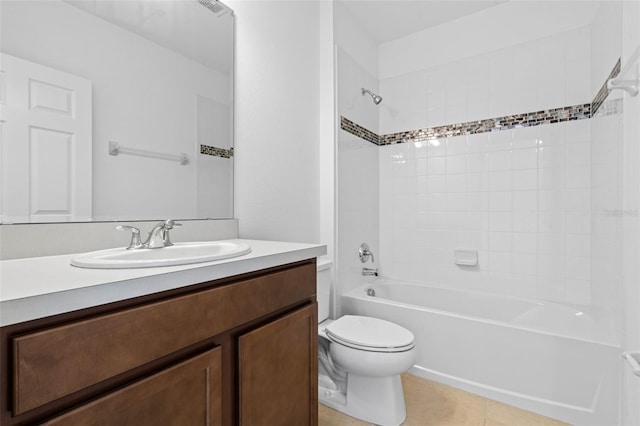 683 Campo Ln, Davenport, FL 33837 - full bathroom with vanity, tile patterned flooring, shower / bathtub combination, and toilet