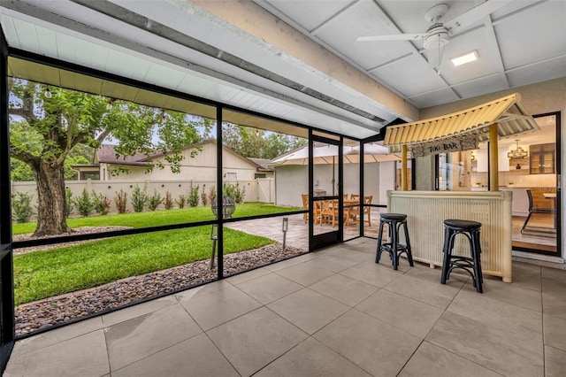 1218 Fairway Dr, Winter Park, FL 32792 - sunroom / solarium featuring ceiling fan