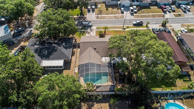 bird's eye view with a residential view