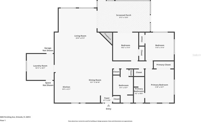 3605 Pershing Ave, Orlando, FL 32812 - home floor plan