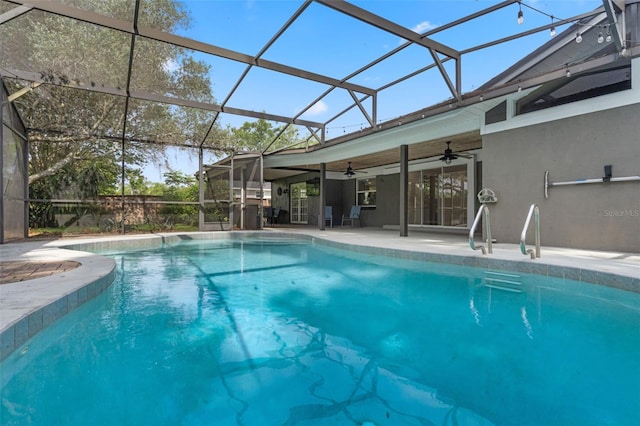 4118 Teriwood Ave, Orlando, FL 32812 - outdoor pool with a lanai, a patio, and ceiling fan