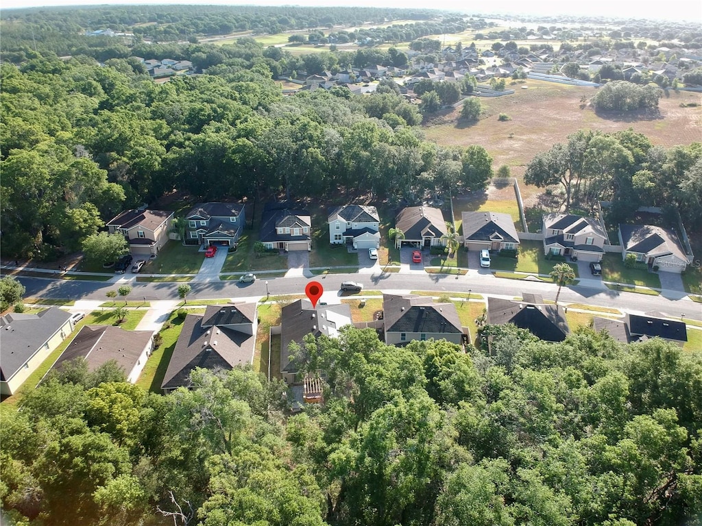 drone / aerial view with a residential view
