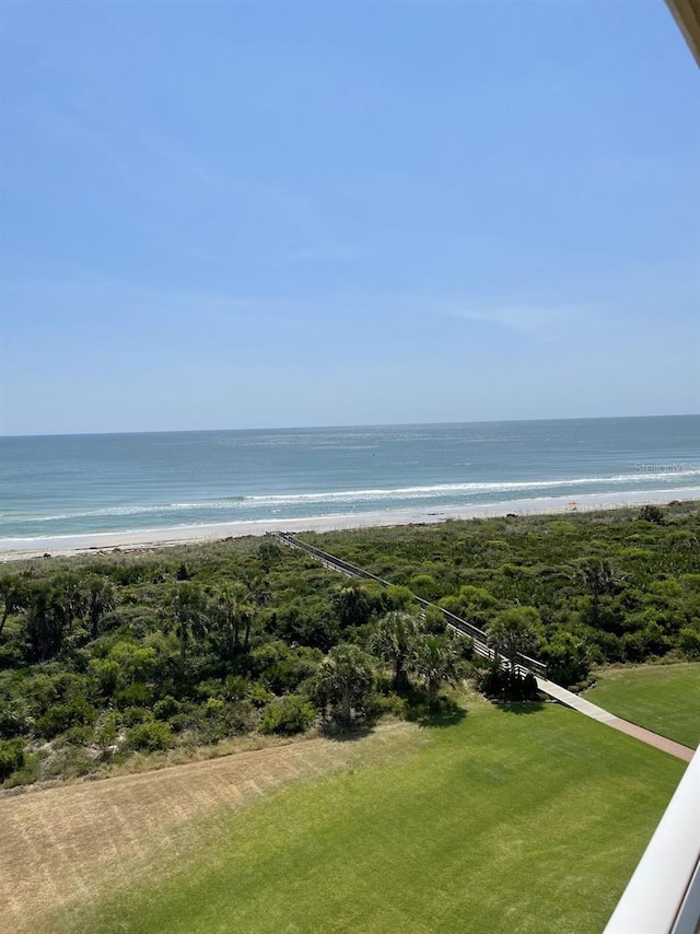80 Surfview Dr Unit 609, Palm Coast, FL 32137 - aerial view with a beach view and a water view