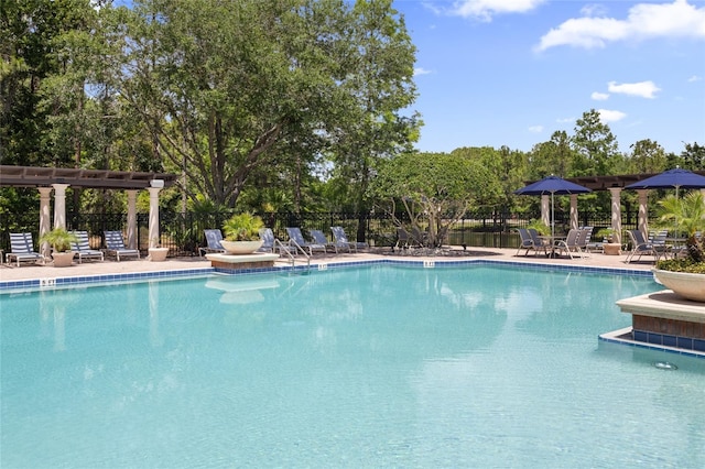 pool with fence