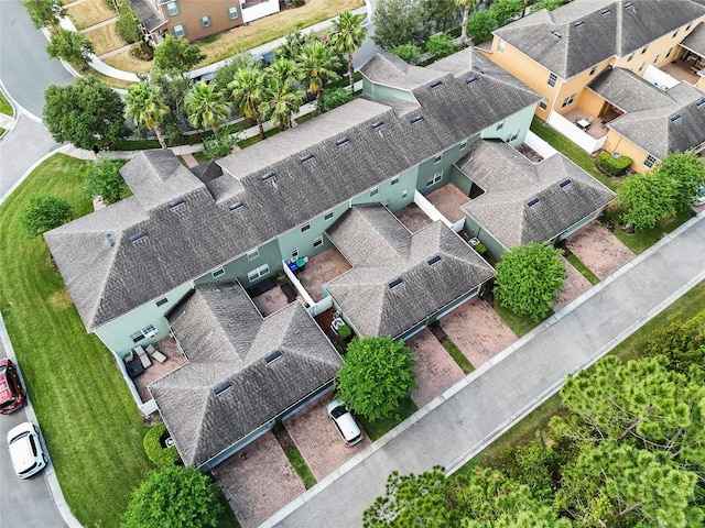 aerial view featuring a residential view