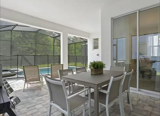 1929 Tropical Palms Cir, Kissimmee, FL 34747 - view of patio featuring a fenced in pool and glass enclosure