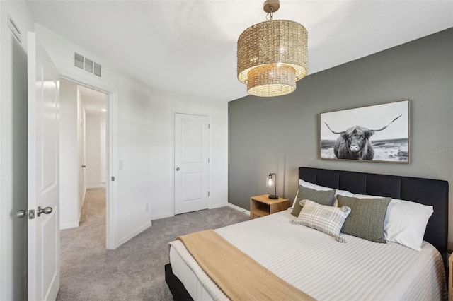 734 Longboat Dr, Davenport, FL 33896 - bedroom featuring carpet flooring, a chandelier, and baseboards