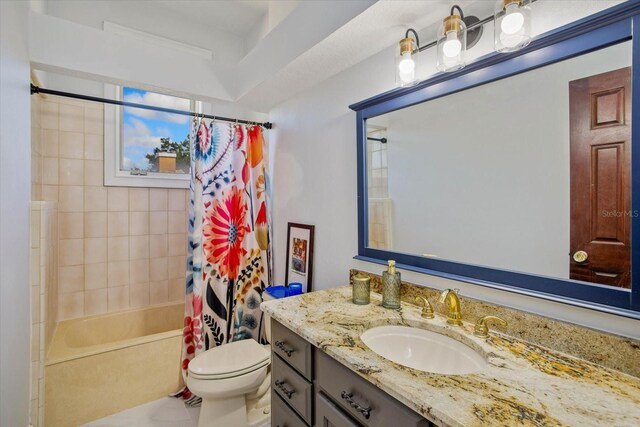 2828 Marquesas Ct, Windermere, FL 34786 - bathroom featuring toilet, shower / tub combo, and vanity