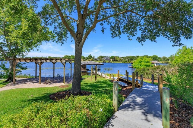 2828 Marquesas Ct, Windermere, FL 34786 - water view with a boat dock