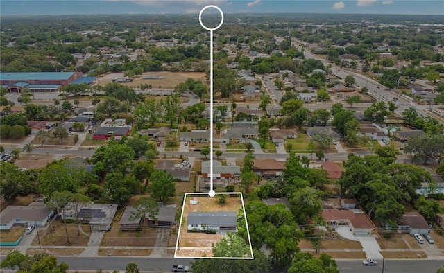 aerial view featuring a residential view