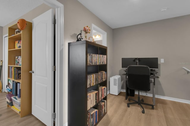 320 Primrose Dr, Davenport, FL 33837 - home office featuring wood finished floors and baseboards