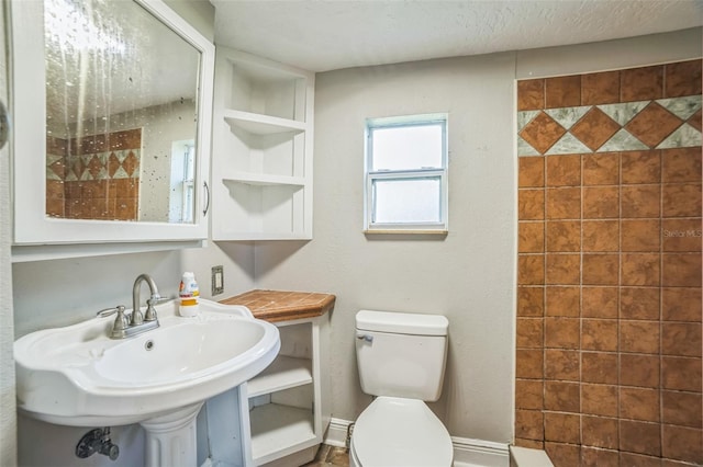 full bath with toilet and a shower