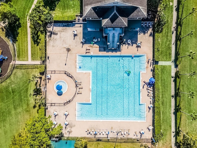 2407 Oakington St, Winter Garden, FL 34787 - aerial view of property and surrounding area featuring a pool area