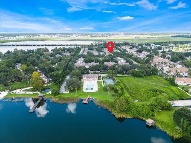 4332 Lake Underhill Rd Unit 12D10, Orlando, FL 32803 - bird's eye view with a water view and a residential view
