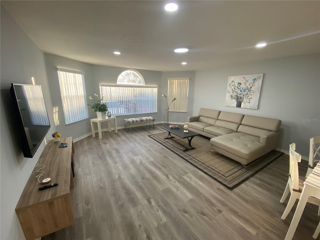 3147 Britannia Blvd Unit A, Kissimmee, FL 34747 - living area with recessed lighting, baseboards, and wood finished floors