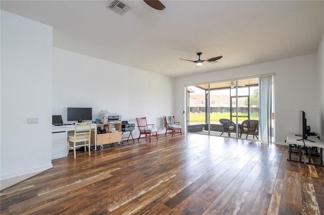 3567 Shallot Dr Unit 103, Orlando, FL 32835 - office featuring ceiling fan and wood finished floors