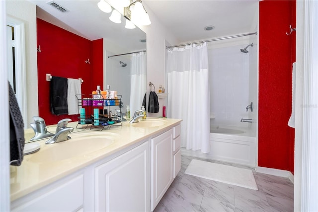 3567 Shallot Dr Unit 103, Orlando, FL 32835 - full bath featuring shower / tub combo with curtain and double vanity